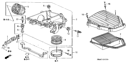 2005 civic LX(SPECIAL EDITIO 4 DOOR 4AT AIR CLEANER diagram 2005 civic LX(SPECIAL EDITIO 4 DOOR 4AT AIR CLEANER diagram