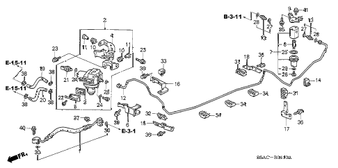 2005 civic GX(ABS) 4 DOOR CVT FUEL PIPE (3) diagram 2005 civic GX(ABS) 4 DOOR CVT FUEL PIPE (3) diagram