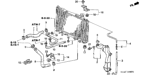 2005 civic LX 4 DOOR 5MT RADIATOR HOSE - RESERVE TANK diagram 2005 civic LX 4 DOOR 5MT RADIATOR HOSE - RESERVE TANK diagram