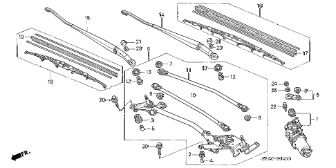 2005 civic LX-CAR(CAR SHARE) 4 DOOR 4AT FRONT WINDSHIELD WIPER diagram 2005 civic LX-CAR(CAR SHARE) 4 DOOR 4AT FRONT WINDSHIELD WIPER diagram