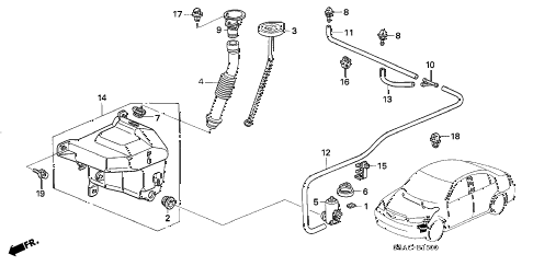 2005 civic LX 4 DOOR 4AT WINDSHIELD WASHER (1) diagram 2005 civic LX 4 DOOR 4AT WINDSHIELD WASHER (1) diagram