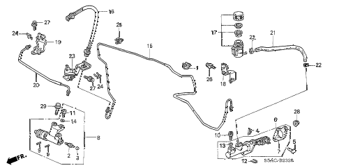 2005 civic EX(SPECIAL EDITIO 4 DOOR 5MT CLUTCH MASTER CYLINDER (1) diagram 2005 civic EX(SPECIAL EDITIO 4 DOOR 5MT CLUTCH MASTER CYLINDER (1) diagram