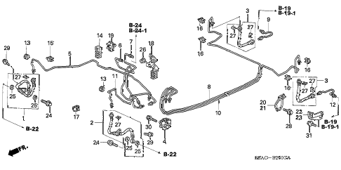 2005 civic DX(AIR CONDITIONE 4 DOOR 5MT BRAKE LINES diagram 2005 civic DX(AIR CONDITIONE 4 DOOR 5MT BRAKE LINES diagram