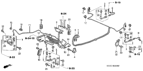 2005 civic EX(SPECIAL EDITIO 4 DOOR 5MT BRAKE LINES (ABS) (1) diagram 2005 civic EX(SPECIAL EDITIO 4 DOOR 5MT BRAKE LINES (ABS) (1) diagram