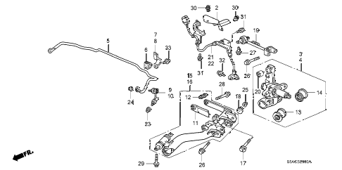 2005 civic LX(SIDE SRS) 4 DOOR 5MT REAR LOWER ARM diagram 2005 civic LX(SIDE SRS) 4 DOOR 5MT REAR LOWER ARM diagram