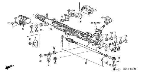 2005 civic EX 4 DOOR 4AT P.S. GEAR BOX diagram 2005 civic EX 4 DOOR 4AT P.S. GEAR BOX diagram