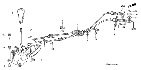 2005 civic DX(AIR CONDITIONE 4 DOOR 5MT SHIFT LEVER diagram 2005 civic DX(AIR CONDITIONE 4 DOOR 5MT SHIFT LEVER diagram