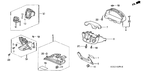 2005 civic LX-CAR(CAR SHARE) 4 DOOR 4AT INSTRUMENT PANEL GARNISH (DRIVER SIDE) diagram 2005 civic LX-CAR(CAR SHARE) 4 DOOR 4AT INSTRUMENT PANEL GARNISH (DRIVER SIDE) diagram