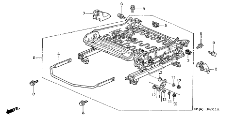 2005 civic LX(SIDE SRS) 4 DOOR 5MT FRONT SEAT COMPONENTS (L.) (2) diagram 2005 civic LX(SIDE SRS) 4 DOOR 5MT FRONT SEAT COMPONENTS (L.) (2) diagram