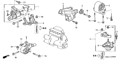 2005 civic LX(SPECIAL EDITIO 4 DOOR 5MT ENGINE MOUNTS (MT) diagram 2005 civic LX(SPECIAL EDITIO 4 DOOR 5MT ENGINE MOUNTS (MT) diagram