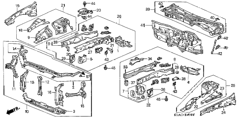 2005 civic GX(ABS) 4 DOOR CVT FRONT BULKHEAD - DASHBOARD diagram 2005 civic GX(ABS) 4 DOOR CVT FRONT BULKHEAD - DASHBOARD diagram