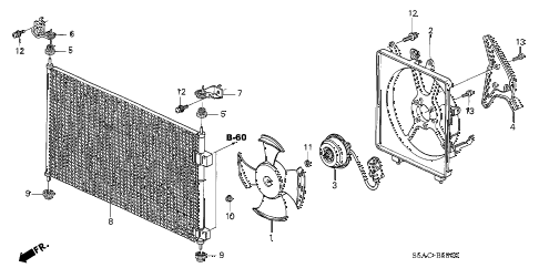 2005 civic EX(SPECIAL EDITIO 4 DOOR 4AT A/C CONDENSER diagram 2005 civic EX(SPECIAL EDITIO 4 DOOR 4AT A/C CONDENSER diagram