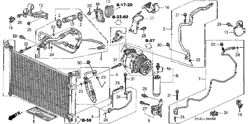 2005 civic LX 4 DOOR 4AT A/C HOSES - PIPES diagram 2005 civic LX 4 DOOR 4AT A/C HOSES - PIPES diagram