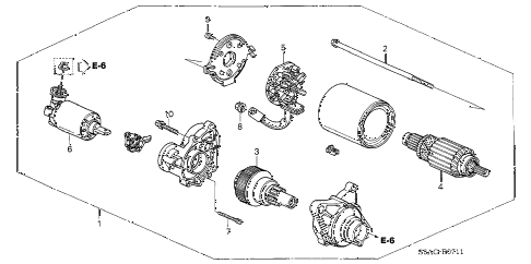 2005 civic LX 4 DOOR 4AT STARTER MOTOR (MITSUBA) diagram 2005 civic LX 4 DOOR 4AT STARTER MOTOR (MITSUBA) diagram