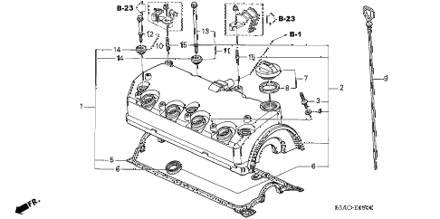 2005 civic EX(SPECIAL EDITIO 4 DOOR 4AT CYLINDER HEAD COVER diagram 2005 civic EX(SPECIAL EDITIO 4 DOOR 4AT CYLINDER HEAD COVER diagram