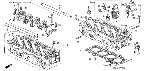 2005 civic EX(SPECIAL EDITIO 4 DOOR 5MT CYLINDER HEAD (VTEC) diagram 2005 civic EX(SPECIAL EDITIO 4 DOOR 5MT CYLINDER HEAD (VTEC) diagram