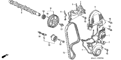 2005 civic LX(SPECIAL EDITIO 4 DOOR 4AT CAMSHAFT - TIMING BELT diagram 2005 civic LX(SPECIAL EDITIO 4 DOOR 4AT CAMSHAFT - TIMING BELT diagram