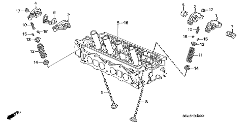 2005 civic LX 4 DOOR 5MT VALVE - ROCKER ARM (SOHC) diagram 2005 civic LX 4 DOOR 5MT VALVE - ROCKER ARM (SOHC) diagram