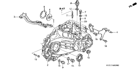 2005 civic LX(SPECIAL EDITIO 4 DOOR 5MT MT TRANSMISSION CASE diagram 2005 civic LX(SPECIAL EDITIO 4 DOOR 5MT MT TRANSMISSION CASE diagram