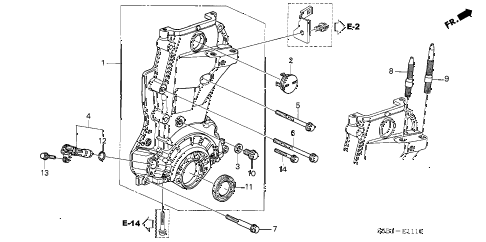 2005 civic MX(HYBRID) 4 DOOR 5MT CHAIN CASE diagram 2005 civic MX(HYBRID) 4 DOOR 5MT CHAIN CASE diagram