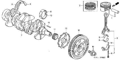 2004 civic MX(HYBRID) 4 DOOR CVT PISTON - CRANKSHAFT diagram 2004 civic MX(HYBRID) 4 DOOR CVT PISTON - CRANKSHAFT diagram