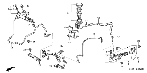 2005 civic MX(HYBRID) 4 DOOR 5MT CLUTCH MASTER CYLINDER diagram 2005 civic MX(HYBRID) 4 DOOR 5MT CLUTCH MASTER CYLINDER diagram