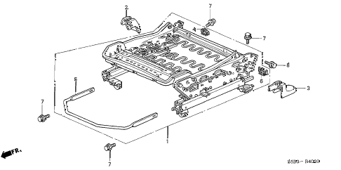 2004 civic MX(HYBRID) 4 DOOR CVT FRONT SEAT COMPONENTS (R.) diagram 2004 civic MX(HYBRID) 4 DOOR CVT FRONT SEAT COMPONENTS (R.) diagram