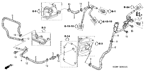 2004 civic MX(HYBRID) 4 DOOR 5MT INSTALL PIPE diagram 2004 civic MX(HYBRID) 4 DOOR 5MT INSTALL PIPE diagram