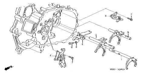 2005 civic MX(HYBRID) 4 DOOR 5MT MT SHIFT FORK - SHIFT HOLDER diagram 2005 civic MX(HYBRID) 4 DOOR 5MT MT SHIFT FORK - SHIFT HOLDER diagram