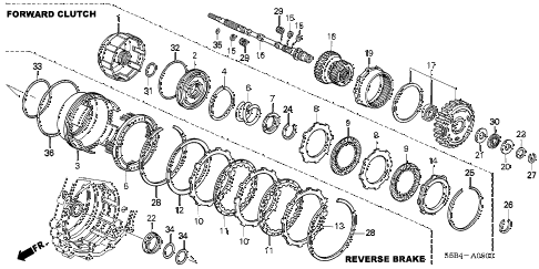 2003 civic MX(HYBRID) 4 DOOR CVT AT INPUT SHAFT - FORWARD CLUTCH diagram 2003 civic MX(HYBRID) 4 DOOR CVT AT INPUT SHAFT - FORWARD CLUTCH diagram