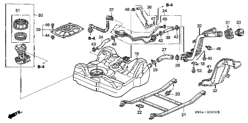 2004 civic MX(HYBRID) 4 DOOR 5MT FUEL TANK (1) diagram 2004 civic MX(HYBRID) 4 DOOR 5MT FUEL TANK (1) diagram