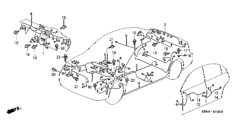 2003 civic MX(HYBRID) 4 DOOR CVT WIRE HARNESS diagram 2003 civic MX(HYBRID) 4 DOOR CVT WIRE HARNESS diagram