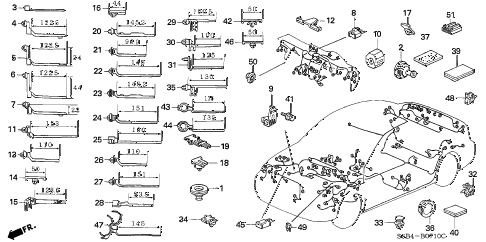 2005 civic MX(HYBRID) 4 DOOR 5MT HARNESS BAND - BRACKET diagram 2005 civic MX(HYBRID) 4 DOOR 5MT HARNESS BAND - BRACKET diagram