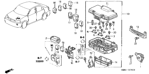 2003 civic MX(HYBRID) 4 DOOR 5MT CONTROL UNIT (ENGINE ROOM) diagram 2003 civic MX(HYBRID) 4 DOOR 5MT CONTROL UNIT (ENGINE ROOM) diagram