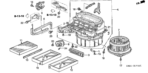 2004 civic MX(HYBRID) 4 DOOR CVT HEATER BLOWER diagram 2004 civic MX(HYBRID) 4 DOOR CVT HEATER BLOWER diagram