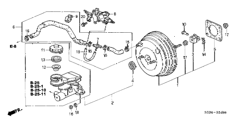 2005 civic MX(HYBRID) 4 DOOR 5MT BRAKE MASTER CYLINDER - MASTER POWER diagram 2005 civic MX(HYBRID) 4 DOOR 5MT BRAKE MASTER CYLINDER - MASTER POWER diagram