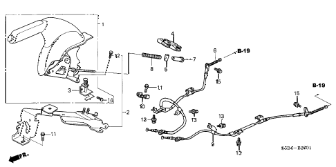 2004 civic MX(HYBRID) 4 DOOR CVT PARKING BRAKE (2) diagram 2004 civic MX(HYBRID) 4 DOOR CVT PARKING BRAKE (2) diagram