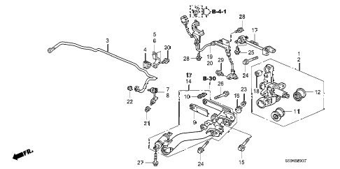 2003 civic MX(HYBRID) 4 DOOR 5MT REAR LOWER ARM diagram 2003 civic MX(HYBRID) 4 DOOR 5MT REAR LOWER ARM diagram