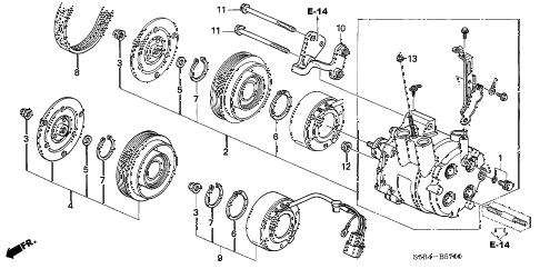 2003 civic MX(HYBRID) 4 DOOR CVT A/C COMPRESSOR diagram 2003 civic MX(HYBRID) 4 DOOR CVT A/C COMPRESSOR diagram