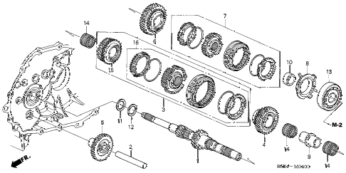 2003 civic MX(HYBRID) 4 DOOR 5MT MT MAINSHAFT diagram 2003 civic MX(HYBRID) 4 DOOR 5MT MT MAINSHAFT diagram