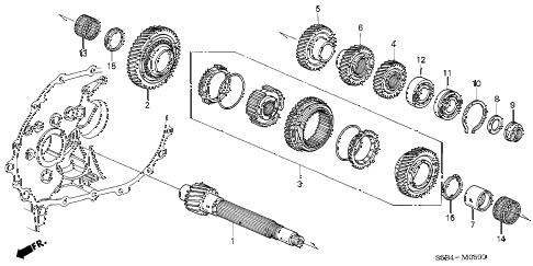 2004 civic MX(HYBRID) 4 DOOR 5MT MT COUNTERSHAFT diagram 2004 civic MX(HYBRID) 4 DOOR 5MT MT COUNTERSHAFT diagram