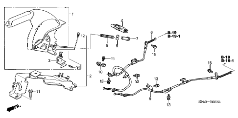 2003 civic LX(SIDE SRS) 2 DOOR 4AT PARKING BRAKE (2) diagram 2003 civic LX(SIDE SRS) 2 DOOR 4AT PARKING BRAKE (2) diagram
