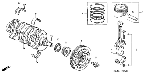 2004 civic LX 2 DOOR 5MT PISTON - CRANKSHAFT diagram 2004 civic LX 2 DOOR 5MT PISTON - CRANKSHAFT diagram