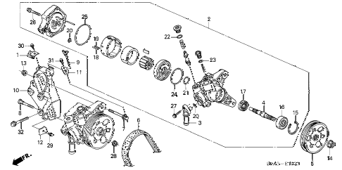 2004 civic LX 2 DOOR 5MT P.S. PUMP - BRACKET diagram 2004 civic LX 2 DOOR 5MT P.S. PUMP - BRACKET diagram