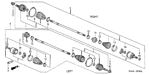 2003 civic HX 2 DOOR 5MT DRIVESHAFT diagram 2003 civic HX 2 DOOR 5MT DRIVESHAFT diagram
