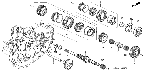 2001 civic EX 2 DOOR 5MT MT MAINSHAFT diagram 2001 civic EX 2 DOOR 5MT MT MAINSHAFT diagram