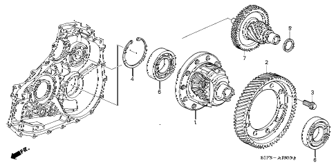 2003 civic HX(SIDE SRS) 2 DOOR CVT CVT DIFFERENTIAL (CVT) diagram 2003 civic HX(SIDE SRS) 2 DOOR CVT CVT DIFFERENTIAL (CVT) diagram