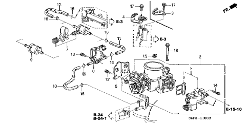 2001 civic DX 2 DOOR 4AT THROTTLE BODY diagram 2001 civic DX 2 DOOR 4AT THROTTLE BODY diagram