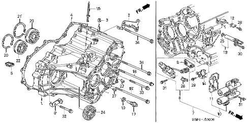 2004 civic DX(VP SIDE SRS) 2 DOOR 4AT AT TRANSMISSION CASE diagram 2004 civic DX(VP SIDE SRS) 2 DOOR 4AT AT TRANSMISSION CASE diagram
