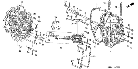 2004 civic HX(SIDE SRS) 2 DOOR CVT CVT RIGHT SIDE COVER (CVT) diagram 2004 civic HX(SIDE SRS) 2 DOOR CVT CVT RIGHT SIDE COVER (CVT) diagram